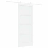 Sliding Door White 83 x 202 cm Solid Pine Wood 3333589