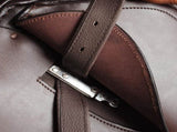 Horse Riding Saddle Set 17.5" Real Leather Brown 12 cm 5-in-1 90647