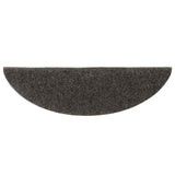 Stair Mats Self-adhesive 30 pcs 56x17x3 cm Anthracite Half Round 3365687