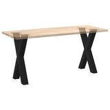 Dining Table Legs X-Shaped 2 pcs Black 50x cm Steel 4012968