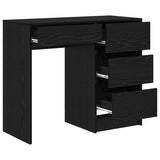 Desk with Drawer Black Oak 90 x 37.5 x 75 cm Engineered Wood 869491