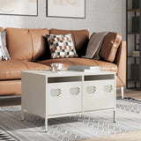 TV Cabinet White 68x50x43.5 cm Cold-rolled Steel 851243