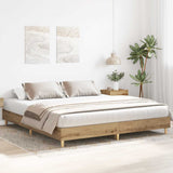 Bed Frame No Mattress Artisan Oak 200x200 cm Engineered Wood 3328707