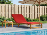 Sunlounger Cushion GEMERT 100% Polyester Red 200 x 80 x 3 cm 948583