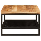 Coffee Table Brown and Black 110 x 55 x 35 cm Solid Mango Wood 4104608