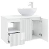 Bathroom Furniture Set 2 pcs High Gloss White Engineered Wood 3404088