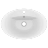 Luxury Basin Overflow Oval Matt White 58.5x39 cm Ceramic 146932