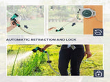 Retractable Hose Reel Wall Mounted, 202m Garden Hose Pipe Reel with Lock, Auto Rewind, 7 in 1 Spray T3398P314120
