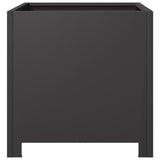 ZNTS Garden Planter Black 40x40x40 cm Steel 851199