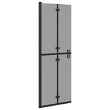 Walk-In Shower Wall Folding Black 70 x 6.5 x 190 cm 42017963