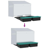 Chicken Nesting Box 2 Compartments Wall-Mounted Galvanised Steel 4104899
