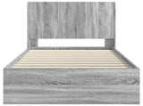 Bed Frame with Storage and Headboard Grey Sonoma 75 x 190 cm 3413994