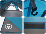 Instant Tent Blue 8-Person 185T Polyester with PU Coating 42017485