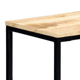 ZNTS Console Table 140x35x76 cm Solid Rough Mango Wood 247815