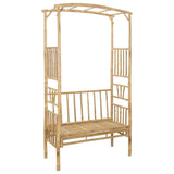 Garden Arch with Bench Natural 115 x 50 x 205 cm Bamboo 42028056