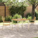 Outdoor Dining Set 3 pcs Solid Acacia Wood and Stainless Steel 3334789