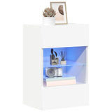 Wall Cabinets with LED Lights for TV 2 pcs White 40x30x60.5 cm 837079