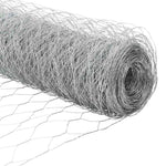 Fence with Posts Silver 0.4 x 25 m Steel 3336984