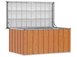 Outdoor Storage Box Wood 109 x 67 x 65 cm Galvanised Steel 42039092