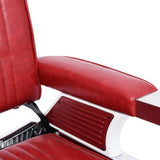 110169 Barber Chair Red 68x69x116 cm Faux Leather