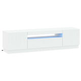 LED TV Cabinet White Engineered Wood 897345