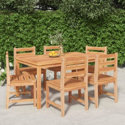 ZNTS 7 Piece Garden Dining Set Solid Wood Teak 3157186