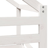 High Sleeper Bed without Mattress White 75x190 cm Small Single Solid Wood Pine 3281984