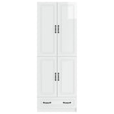 Cabinet Set 2 pcs High Gloss White Engineered Wood 3416938