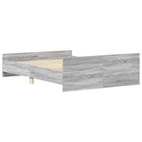 Bed Frame without Mattress Grey Sonoma 140x190 cm 3203787