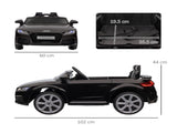 Kids Licensed Audi TT Ride-On Car 12V Battery w/ Remote Suspension Headlights and MP3 Player T3398P348161