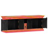 TV Cabinet Pink 110x30x40 cm Solid Wood Mango 353907