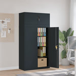 ZNTS File Cabinet Anthracite 90x40x180 cm Steel 3188331