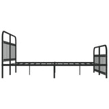 Metal Bed Frame without Mattress with Footboard Black 180x200cm 352600