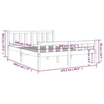 Bed Frame without Mattress Solid Wood Small Double 810649