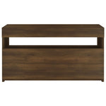 ZNTS TV Cabinet with LED Lights Brown Oak 75x35x40 cm 815127