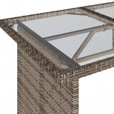 2 Piece Garden Dining Set with Cushions Grey Poly Rattan 366335