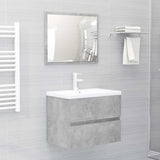 ZNTS 2 Piece Bathroom Furniture Set Concrete Grey Engineered Wood 804876