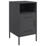 Bedside Cabinet Black 36x39x68 cm Steel 843066