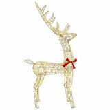 3D Reindeer with 140 LEDs Warm white 128 cm PET 42019056