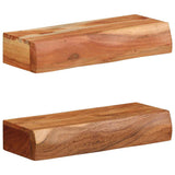 Wall Shelves 2 pcs 40x17x8 cm Solid Wood Acacia 373629