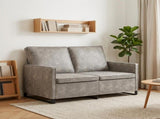 2 Seater Sofa Light Grey 130 x 81 x 82 cm Faux Suede Fabric 42040992
