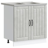 Kitchen Cabinet with Storage Lucca 2 pcs Grey 80 x 46 x 81.5 cm 3315015