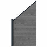 Fence Set 95 x 180 cm WPC and Aluminium Grey 42039062