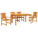 Garden Dining Set 5 pcs Brown Solid Acacia Wood 3375678