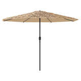 Garden Parasol with Steel Pole Brown 324x324x247 cm 4005109