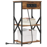 Bedside Cabinet Smoked Oak 41 x 31 x 76 cm Engineered Wood 859529