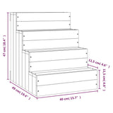 Pet Stair Honey Brown 40x49x47 cm Solid Wood Pine 822469
