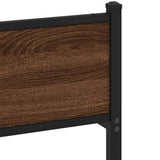 Bed Frame without Mattress Brown Oak 150x200 cm King Size Engineered Wood 4017346