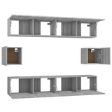 6 Piece TV Cabinet Set Grey Sonoma Engineered Wood 3114364