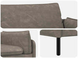 2-Seater Sofa Grey 188 x 81 x 89 cm Faux Leather 42048627